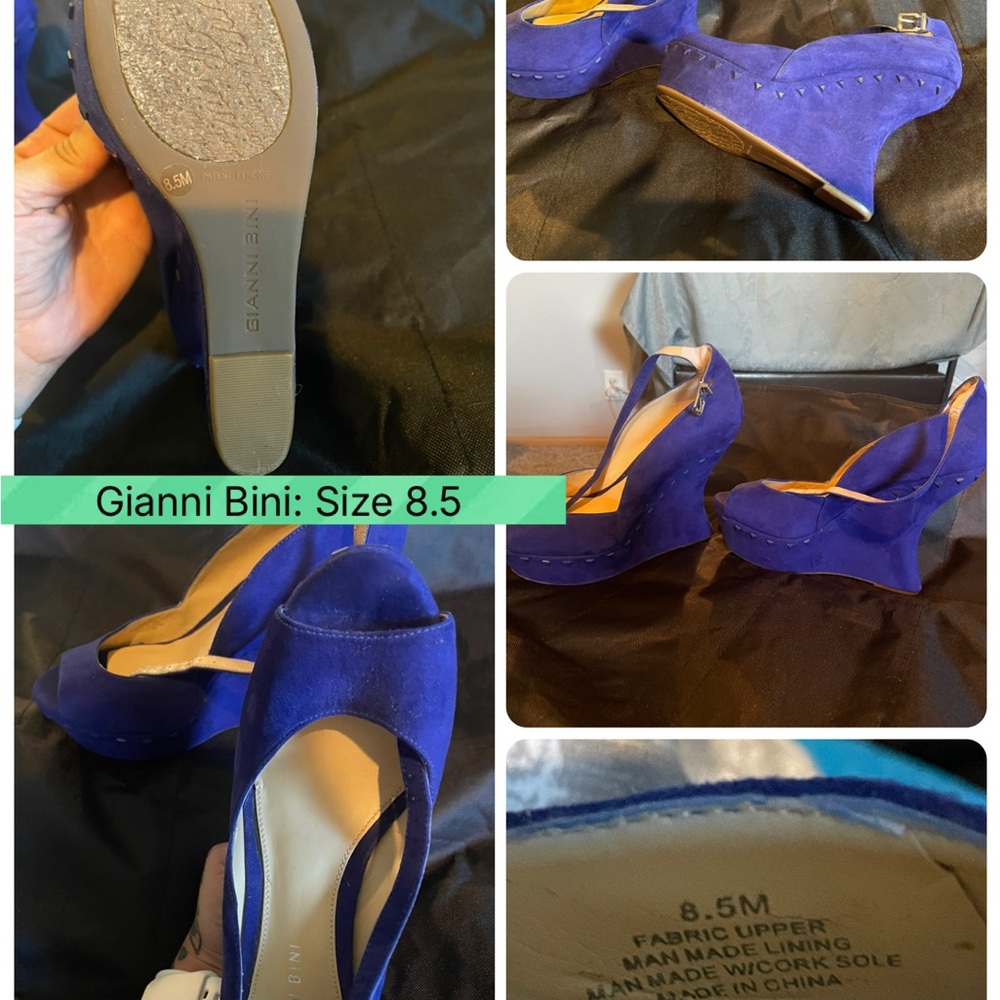 Gianni Bini Women's Vibrant Blue Wedges